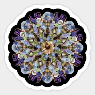 Lavender and crystals mandala Sticker